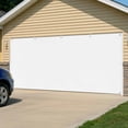 thumbnail image 5 of White Garage Door Cover Banner 6 x 13 FT, Modern Minimalist Pure Soild Color Garage Door Curtains Backdrop with Grommets for Indoor Outdoor Wall Party Porch Yard Decorations Background, 5 of 9