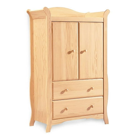 Storkcraft - Aspen Sleigh Armoire, in Natural