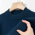 thumbnail image 6 of WAENQINLA Men's Mock Neck Sweaters Classic Fit Business Work Knitted Tops Winter Casual Warm Long Sleeve Pullover Basic Sweater Blue XXXL, 6 of 6