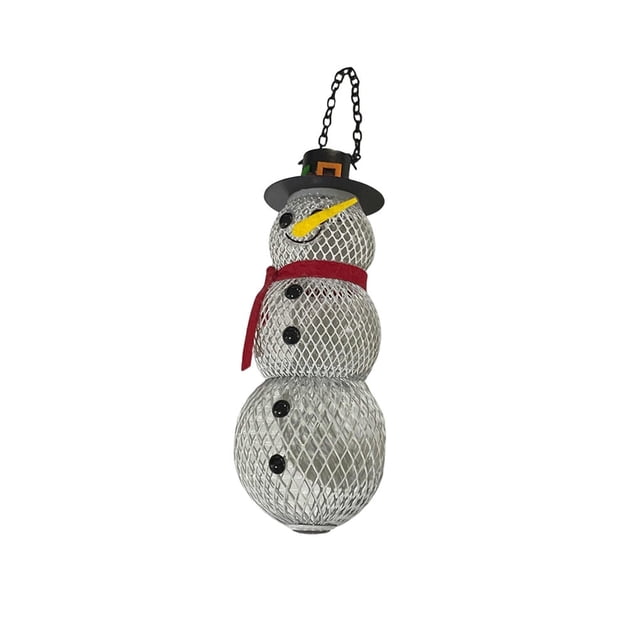 Ounissouiy Alimentador de animales, jaula de alimentación de mascotas recargable de Navidad, colgante para exteriores, jardín de Navidad, Kits de decoración para fiestas