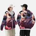 thumbnail image 4 of Fotbe Cute Flower Owl Chaqueta con Protección Solar UPF 50+ para Hombre y Mujer, Camisa con Capucha y Bolsillos-Large, 4 of 7