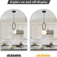 thumbnail image 5 of Modern Black Pendant Lights Mid Century White Glass Hanging Light Fixture Retro Industrial Pendant Lamp Vintage Pendant Light for Kitchen Living Dining Room, 5 of 17