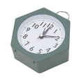 thumbnail image 3 of Reloj despertador poligonal con pilas, pantalla transparente, portátil, silencioso, para baño de niños y estudiantes., 3 of 14