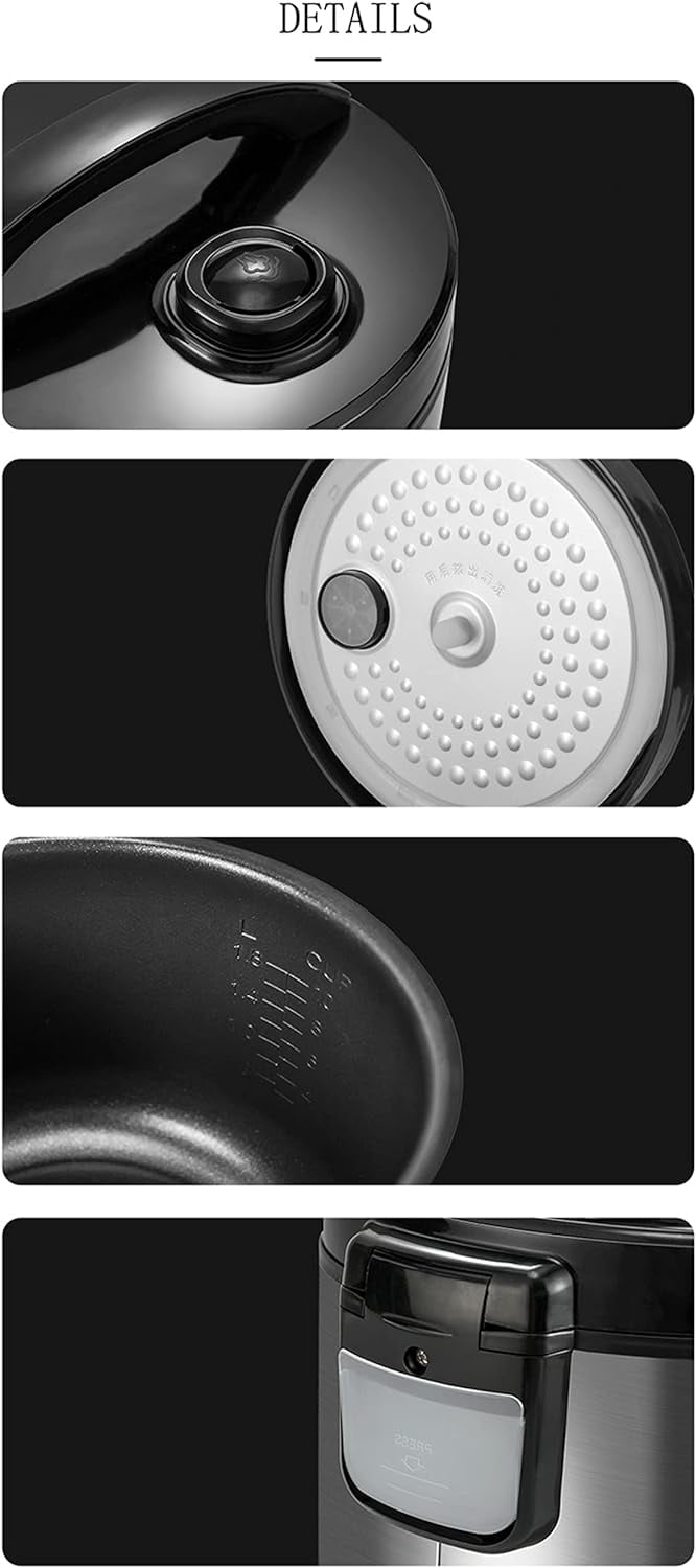 ZhangXiaoQuan 5.5Cup Rice Cooker, 3L, with Steamer and Non-stick inner pot, ZCFB-102, one touch simple use (5.5 Cup, 3L)