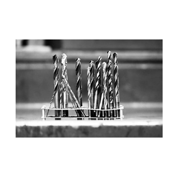 Canvas Wall Art - Clive Branson 'A Set Of Drills' Wall Art for Living Room, Bedroom, or Office Décor by Trademark Fine Art - 19 x 12 Inches