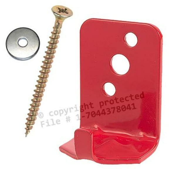 (Lot of 1) Fire Extinguisher Bracket, Wall Hook, Mount, Hanger, Universal for 5 Lb. Extinguishers with Free Screws or WASHERS
