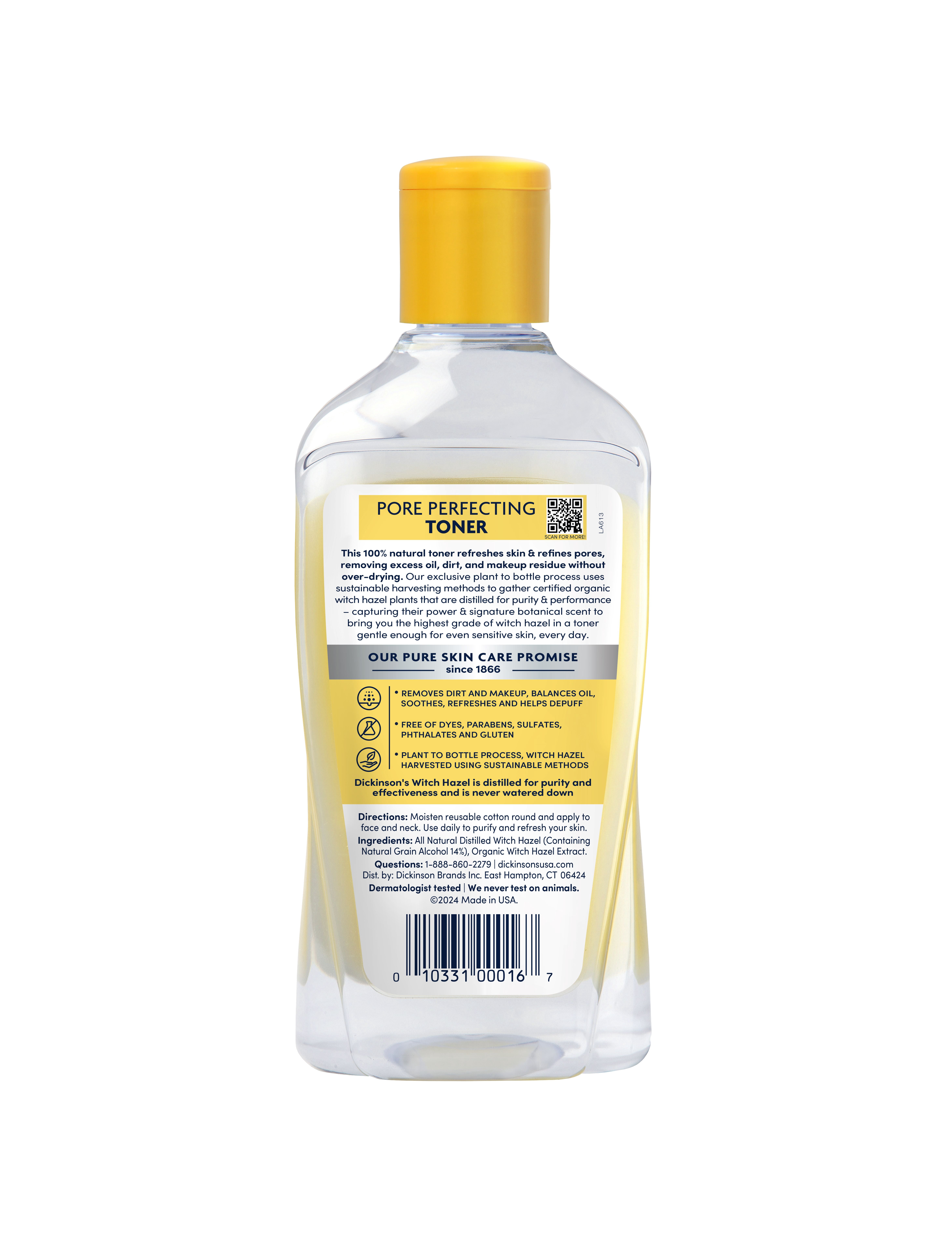 (3 pack) Dickinson's Pore Perfecting Witch Hazel Toner, 16 fl oz