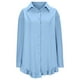 thumbnail image 5 of Camisa de solapa de color liso para mujer, jersey holgado con volantes en el bajo, blusa de poliéster de manga larga, top informal de moda para el trabajo, sopatenor, 5 of 9