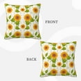 thumbnail image 3 of ZICANCN Elegant Sunflower Yellow Floral Throw Pillow Covers, Bed Couch Sofa Knit Decorative Pillow Covers for Living Room Farmhouse, 26"x26", 3 of 8