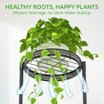 thumbnail image 5 of 3 Tier Large Plant Stand Indoor Outdoor Clearance, Metal Flower Shelf Pot Holder, 10in Wide Multiple Plants Tall Corner Display Rack for Patio Orchid Office Porch Living Room Garden, Black, 5 of 9