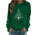 thumbnail image 2 of Merry Christmas Sweatshirts Womens Crewneck Christmas Printed Shirts Loose Long Sleeve Blouses Casual Xmas Sweatshirt Holiday Party Pullover Sweater Tops, 2 of 4