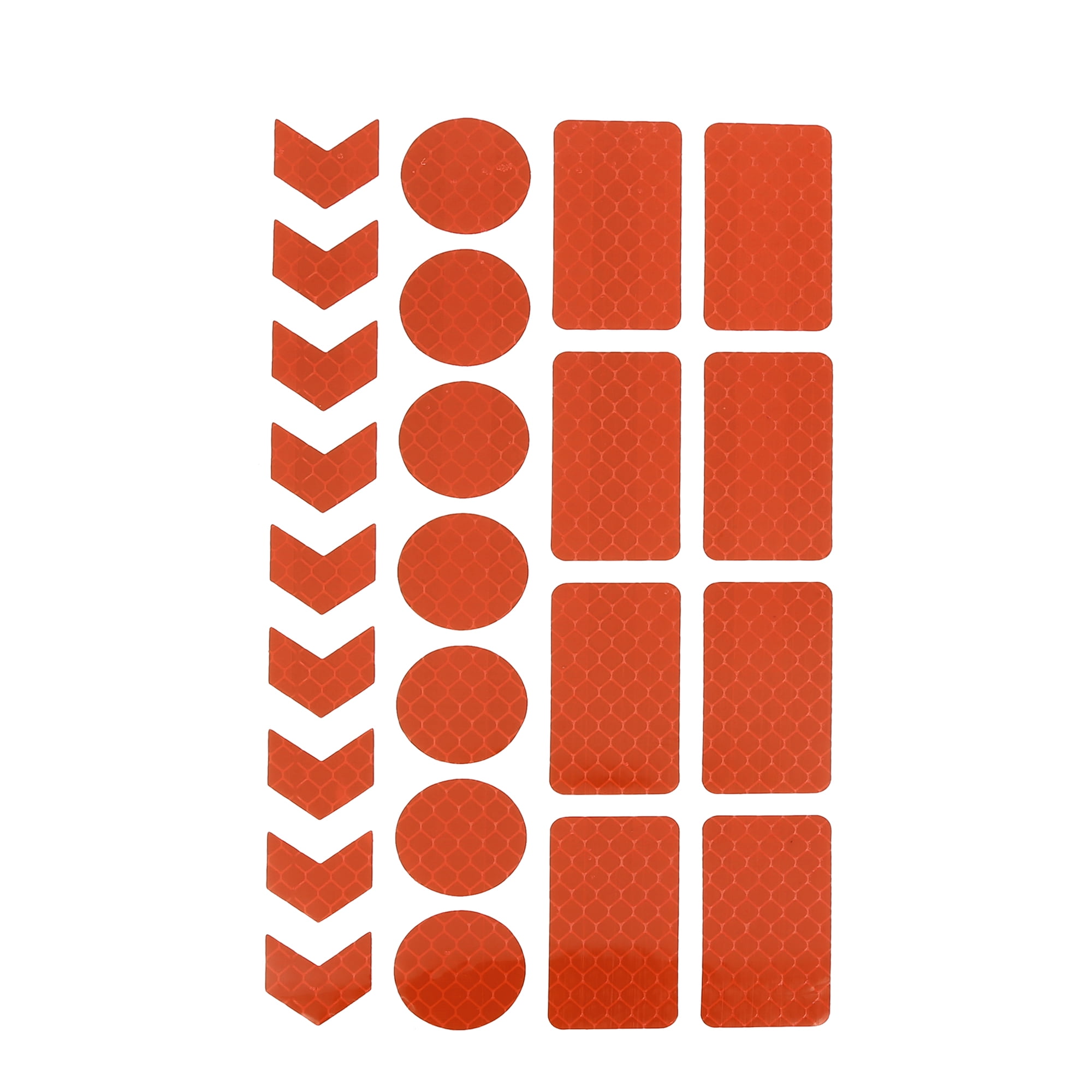 24pcs Orange Reflective Stickers Safety Warning Strip Tape for Car