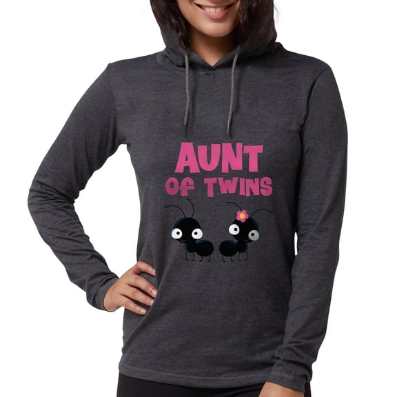 CafePress - Aunt Of Twins Long Sleeve T Shirt - Womens Hooded Shirt
