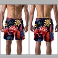 thumbnail image 3 of luoweisi Men's Beach Shorts Quick Dry Swim Trunks with Mesh Lining Flower L, 3 of 5