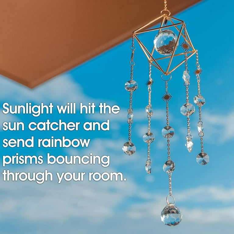 Sun Catcher with Crystals - Rainbow Prism - Hanging - Hanging Crystals for  Decoration 