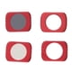 thumbnail image 1 of Kit de de lente de 4 piezas con óptico para accesorios de cámara de bolsillo de aviones, rojo, 1 of 7