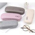 thumbnail image 3 of 3Pack Hard Shell Eyeglasses Case - Protector Linen Fabrics Large Glasses Case - Concise Design, 3 of 4