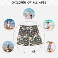 thumbnail image 6 of FORMRS Boys Swim Trunks Quick Dry Mesh Lining Beach Boardshorts, Sizes XS-XL, Floral Dogs Pattern, 6 of 7