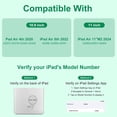 thumbnail image 2 of 7-Color Backlit Bluetooth Keyboard Folio with Pencil Holder for 11-inch iPad Air M2/M3/M4 (2024/2025/2026), iPad Air 4th & 5th Generation,Green, 2 of 8