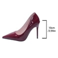 thumbnail image 6 of Twczz Womens High Heels Pumps- Sexy Stiletto Pointed Toe 4inch Heels Wedding Dress Shoes Wine Size 7, 6 of 7