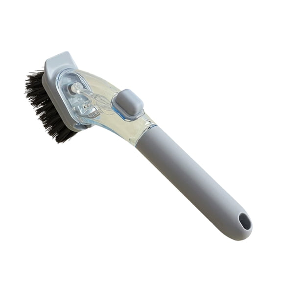 Automatic Soap Dispenser Long Handle Pot Cleaning Brush, Kitchen Dish Scrubber with Replaceable Brushes, Splash-Proof Design for Effortless Household Cleaning