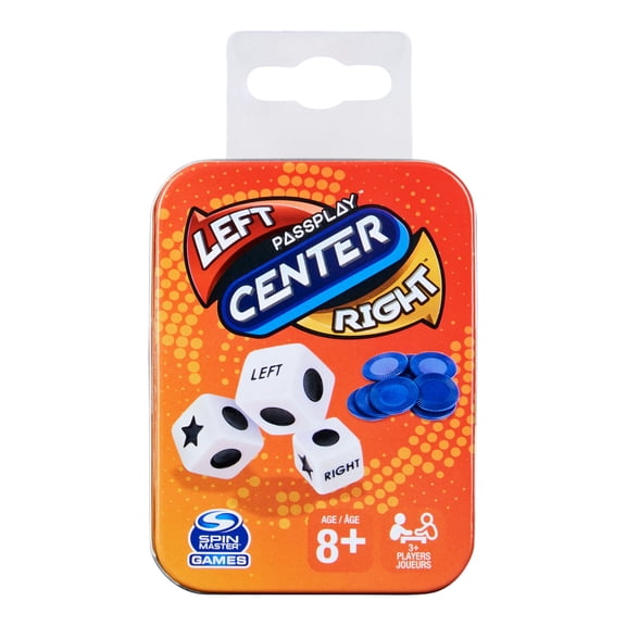 Spin Master Games, Passplay: The Game of Left Center Right in a Portable Tin, for Ages 8 and up