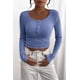 thumbnail image 5 of Camiseta PRETTYGARDEN Henley de manga larga ajustada para otoño 2025 - Talla L, 5 of 9