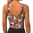 thumbnail image 2 of Yiaed Flower Bunny Print Ladies Waistcoat Women Sports Vest Vest Sports Women Sports Top Yoga Vest for women-Small, 2 of 8