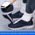 thumbnail image 3 of Deporte Con Ligeras para Edema Zapatos Ortopédicos Sin Cordones Diabéticos Cierre Ajustable Absorción Impactos Personas Mayores, 3 of 9