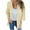 Beige, variant on Womens Summer Cardigan Lightweight 3/4 Sleeve Solid Color Plain Open Front Casual Beach Kimono Cover Up for Travel