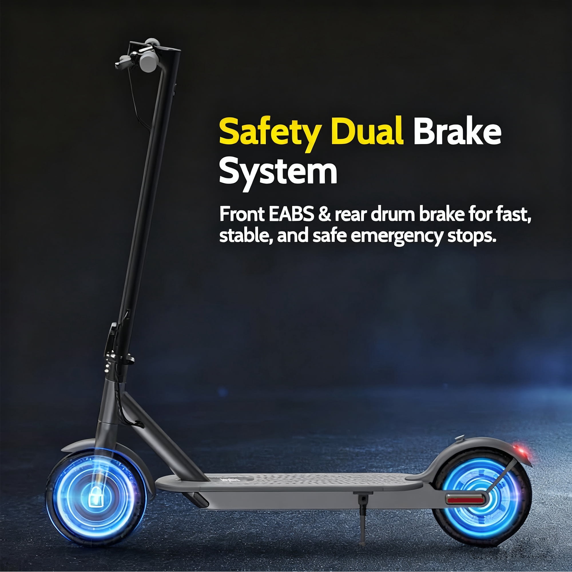 JOYHIS J078 350W Folding Electric Scooter, 8.5" Solid Tires, 19mph, 21-Mile Range, Ideal for Commuting