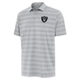 thumbnail image 2 of Men's Antigua Gray Las Vegas Raiders Big & Tall Tunnel Polo, 2 of 3