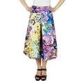 thumbnail image 4 of Bimba Womens Floral Printed Midi Skirt Box Pleat Skirt With Pockets, 4 of 4