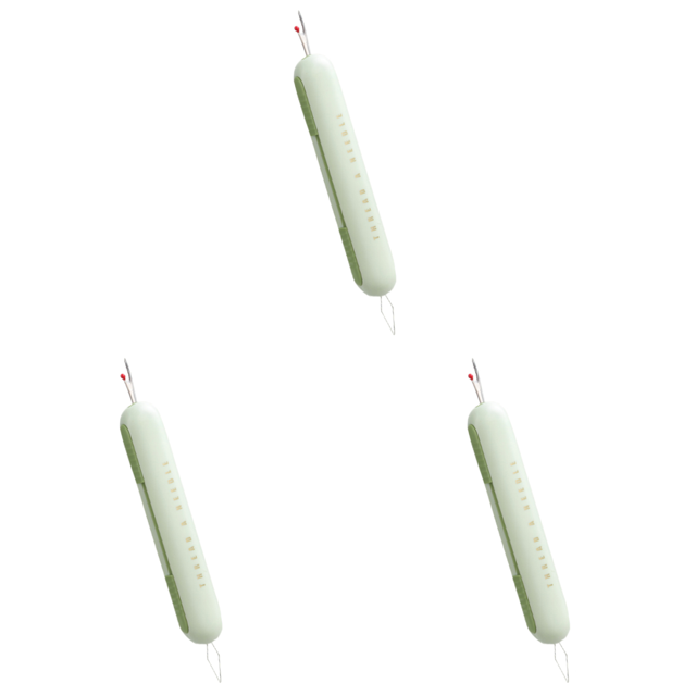 Destripador Costuras Enhebrador Agujas 2 en 1 para Coser Ropa () Verde
