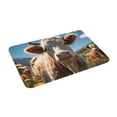 thumbnail image 2 of Daiia Prairie Flower Cow Front Door Mat, Heavy Duty Durable Welcome Mat for Outdoor Indoor, Dirt Trapper Waterproof Super Absorbent Door Mat, 16" x 24", 2 of 9