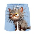thumbnail image 2 of Xdegoge Swim Trunks for Men Quick Dry Funny 3D Animal Print Board Shorts with Elastic Waist and Drawstring Novelty Graphic Beach Vacation Bathing Suits Casual Summer Shorts, 2 of 3