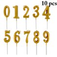 thumbnail image 1 of 10PCS Cake Candles Creative 0 to 9 Number Candles Birthday Cake Decorations, 1 of 10