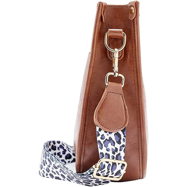 QWZNDZGR Animal Print PU Leather Tote Bag for Women Retro Shoulder