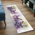 thumbnail image 3 of 2'x6' Rug Runners for Hallways Kitchen, Purple Lavender Non Slip Entryway Beside Floor Carpet Runner, Wildflower Garden Floral Motifs Birds Washable Laundry Room Bedroom Throw Rugs Mat for Family Pet, 3 of 8