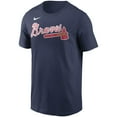 thumbnail image 2 of Men's Nike Ozzie Albies Navy Atlanta Braves Fuse Name & Number T-Shirt, 2 of 3