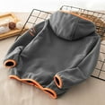 thumbnail image 4 of Efsteb Boy Full Zip Hoodie Jacket Fashion Lightweight Long Sleeve Open Front Sweatshirts with Pockets Hiking Sports Outfits (Gray,7 Years), 4 of 6