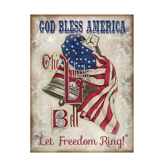 Trademark Fine Art 'Retro Patriotic 1' Canvas Art by Jean Plout