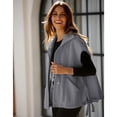 thumbnail image 4 of Lentta Womens Fuzzy Fleece Vest Oversized Sleeveless Sherpa Jacket Button Down Outerwear with Pockets, 4 of 7