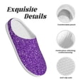 thumbnail image 5 of Fotbe Glitter Purple Pattern Women's Fuzzy Curly Fur Memory Foam Loafer Slippers Indoor Outdoor Slippers Winter Home Shoes-46/47, 5 of 7