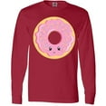 thumbnail image 3 of Inktastic Light Pink Donut Long Sleeve T-Shirt, 3 of 5