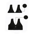 thumbnail image 3 of INSPIRE CHIC Women's Removable Pads Seamless Wirefree Sleep Vest Tops Bra Black+White XXL fit 36A/B, 3 of 4