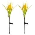 thumbnail image 1 of Luces solares de flores decorativas para exteriores, paquete de 2 luces solares de estaca para jardín, luces LED solares con orejas de trigo, decoraciones impermeables, 1 of 5