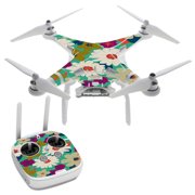 Vintage Flowers Daisy Print DJI Phantom 3 Professional Skin Skins Vinyl Decal Kit