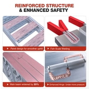 Foldable Ramps for Pickup Trucks, Aluminum Tri-Fold Motorcycle Powersports Loading Ramps, 1600 LBS Capacity ATV Ramp with Load Straps for ATV/UTV, Lawn Mowers, Tractors, 77 L x 50 W