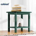 thumbnail image 4 of Cobiod Adirondack Square Outdoor Side Table, 2-Tier Storage Patio Side Table, HDPE End Tables for Backyard Pool Porch Garden Lawn, 14 x 18.4 inch, green, 4 of 9